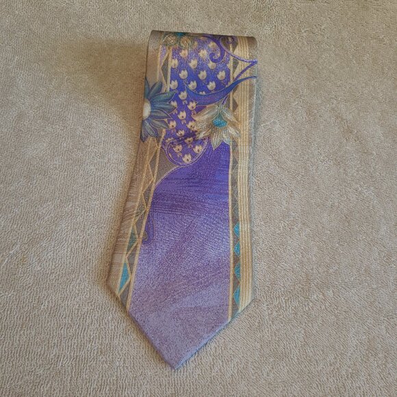 Vitaliano Pancaldi Other - Vintage Vitaliano Pancaldi 100% Silk Handmade Neck Tie Made In Italy